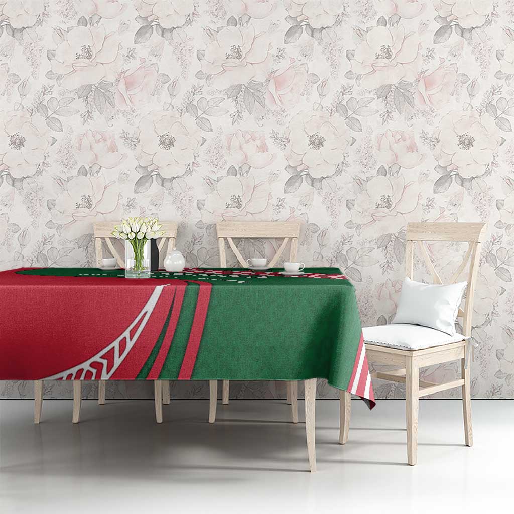 Dominica Tablecloth with Sisserou Parrot and Tribal Pattern Design - Wonder Print Shop
