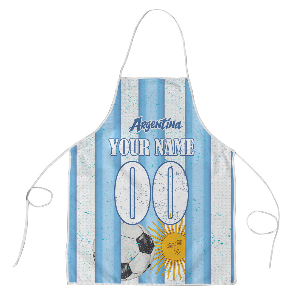 Personalized Argentina Football Fan Apron Sun Of May - Albiceleste Stripes Argentina Flag