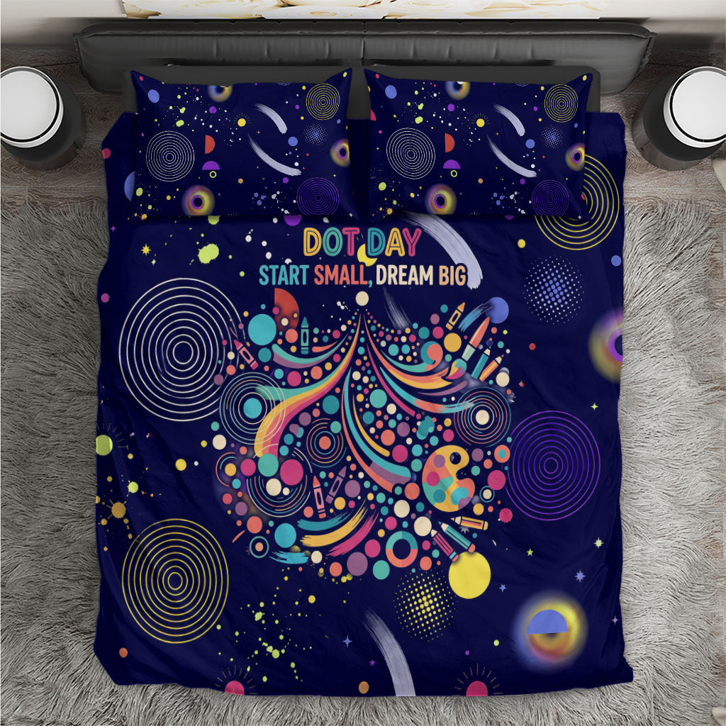 Dot Day Make Your Mark Bedding Set Colorful Celestial Watercolor Circles And Swirling Polka Dots