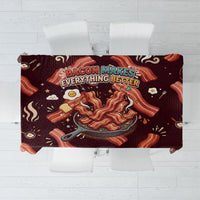International Bacon Day Tablecloth Retro Bacon Pattern With Sizzling Skillet Graphic