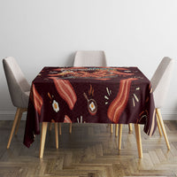 International Bacon Day Tablecloth Retro Bacon Pattern With Sizzling Skillet Graphic