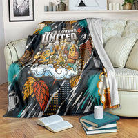 Beer Lovers United Brew Mode On Blanket Retro Comic Beer Characters Clinking Glasses