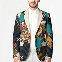 Beer Lovers United Brew Mode On Blazer Retro Comic Beer Characters Clinking Glasses