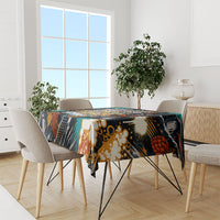 Beer Lovers United Brew Mode On Tablecloth Retro Comic Beer Characters Clinking Glasses