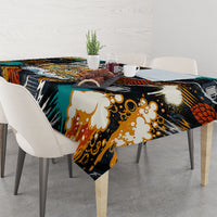 Beer Lovers United Brew Mode On Tablecloth Retro Comic Beer Characters Clinking Glasses