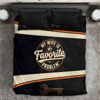 My Wife Is My Favorite Problem Bedding Set Vintage Pinup Woman Mechanic Problem Solver