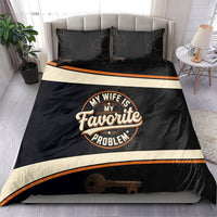 My Wife Is My Favorite Problem Bedding Set Vintage Pinup Woman Mechanic Problem Solver