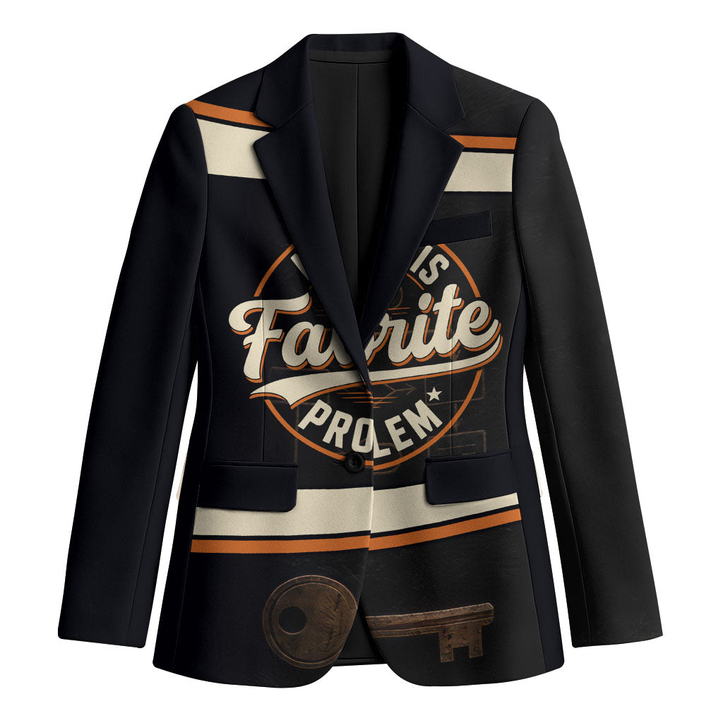 My Wife Is My Favorite Problem Blazer Vintage Pinup Woman Mechanic Problem Solver