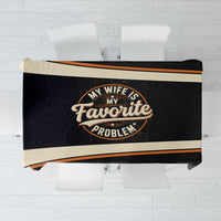 My Wife Is My Favorite Problem Tablecloth Vintage Pinup Woman Mechanic Problem Solver