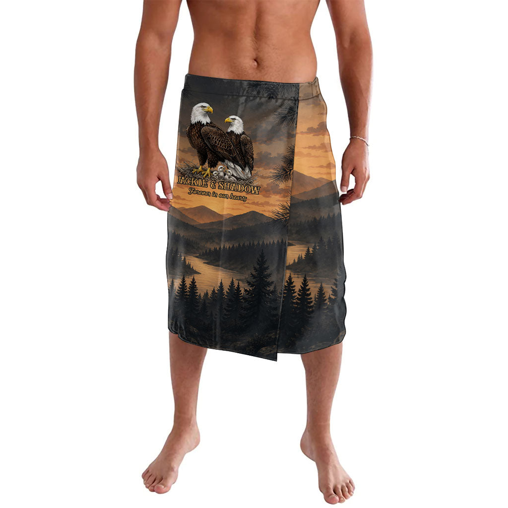 Big Bear California Eagle Jackie Shadow Lavalava Supports California Wildlife - Sunset Mountain Forest Bald Eagle