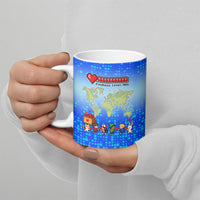 World Kindness Day Pixel Arcade Game Ceramic Mug Retro 8-Bit Pixel Art Kindness Level Max Spread Love Game Over