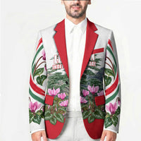 Lebanon Independence Day Blazer Patriotic Cedar Tree And Cyclamen Flowers
