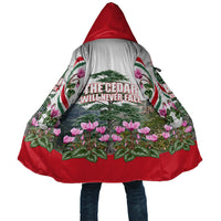 Lebanon Independence Day Cloak Patriotic Cedar Tree And Cyclamen Flowers