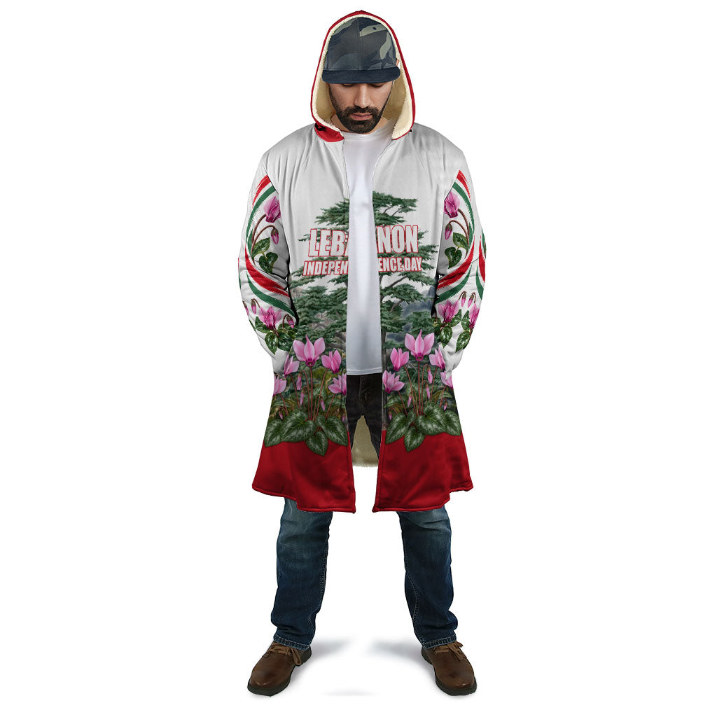 Lebanon Independence Day Cloak Patriotic Cedar Tree And Cyclamen Flowers