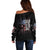 This Is America Patriotic Skull Off Shoulder Sweater - Wonder Print Shop