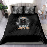 Black reaper duvet cover set with skull graphic and 2 matching pillowcases