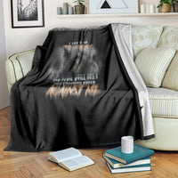 Black bat reaper blanket with skull graphic and partial lightning text