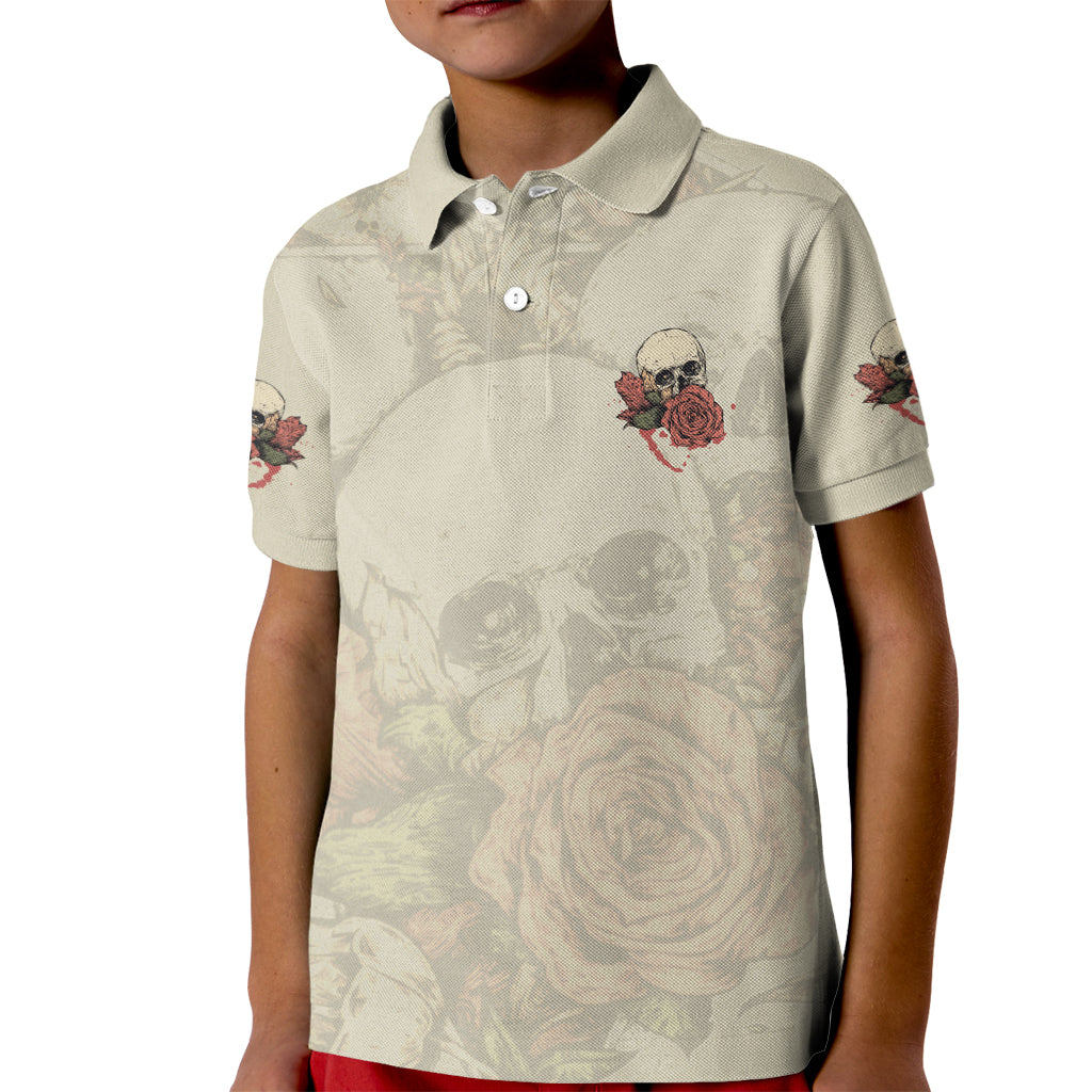 Stuck Between Idk Idc And Idgaf Skull Kid Polo Shirt - Wonder Print Shop