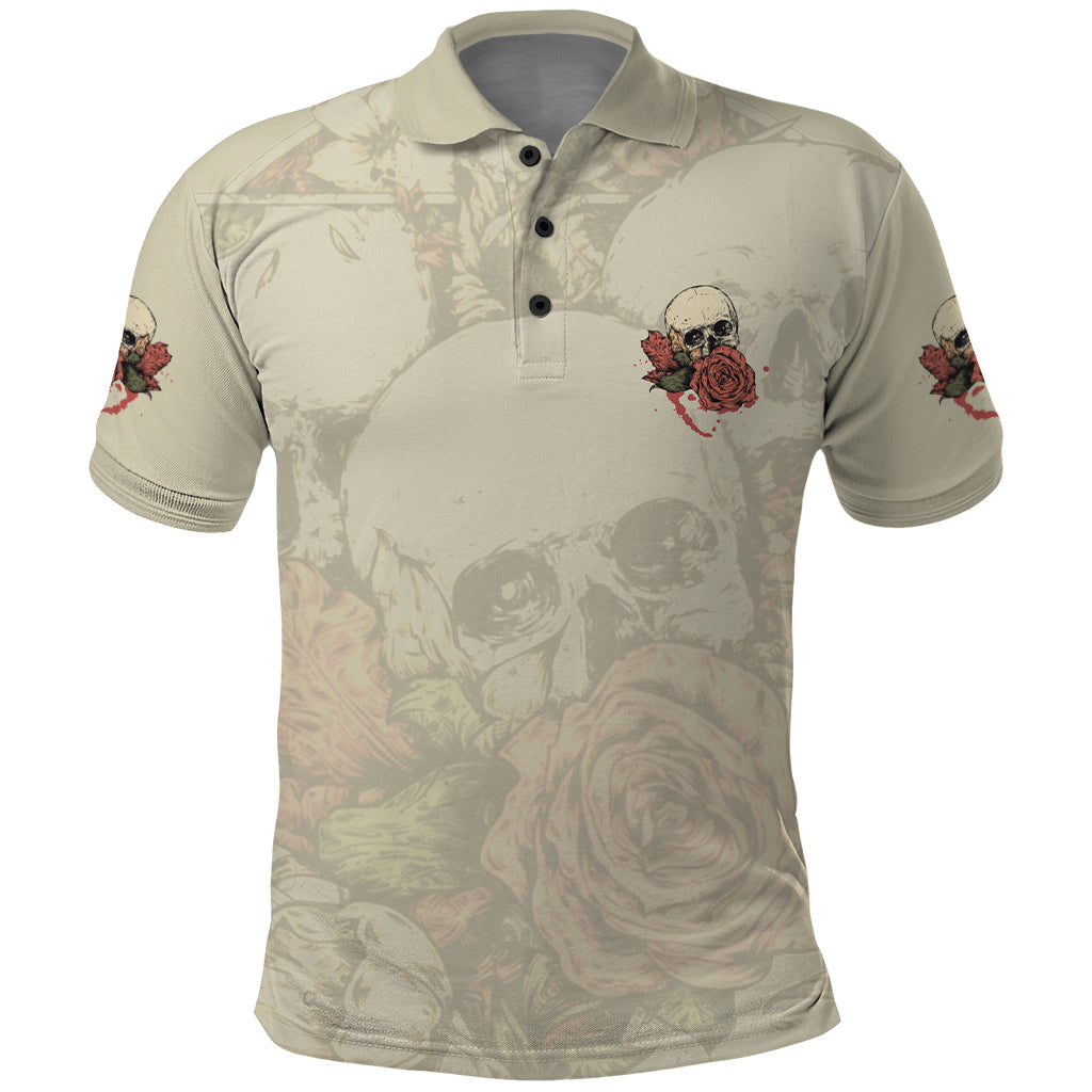 Stuck Between Idk Idc And Idgaf Skull Polo Shirt - Wonder Print Shop