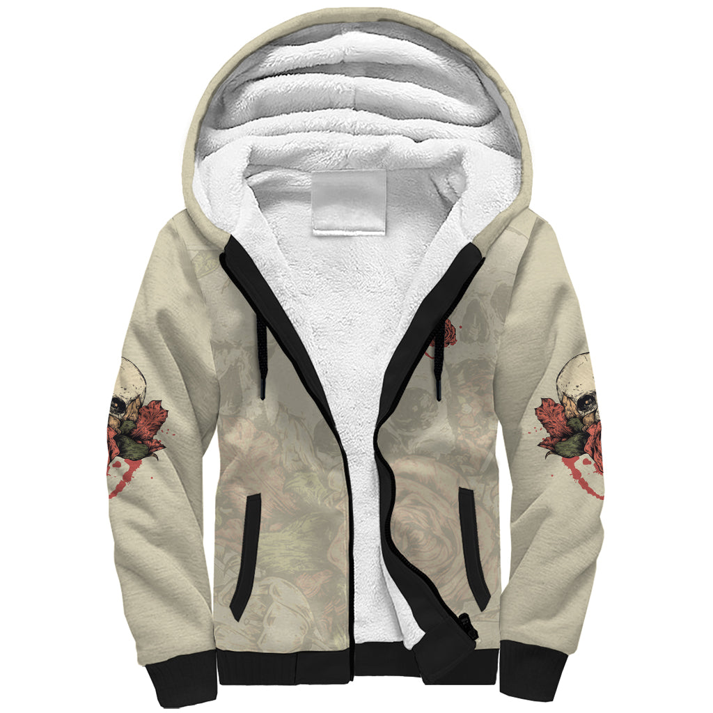 Stuck Between Idk Idc And Idgaf Skull Sherpa Hoodie - Wonder Print Shop