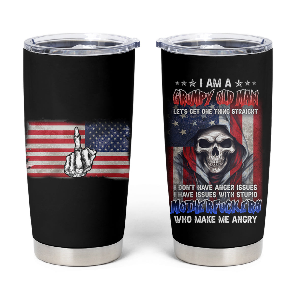 I Am A Grumpy Old Man Tumbler Cup - Wonder Print Shop