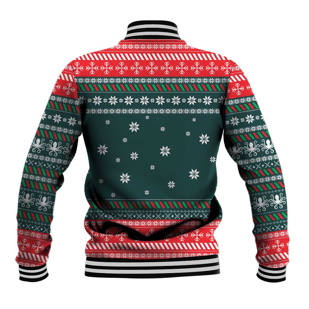 Merry Octomas Christmas Baseball Jacket Xmas Holiday Patterns - Wonder Print Shop