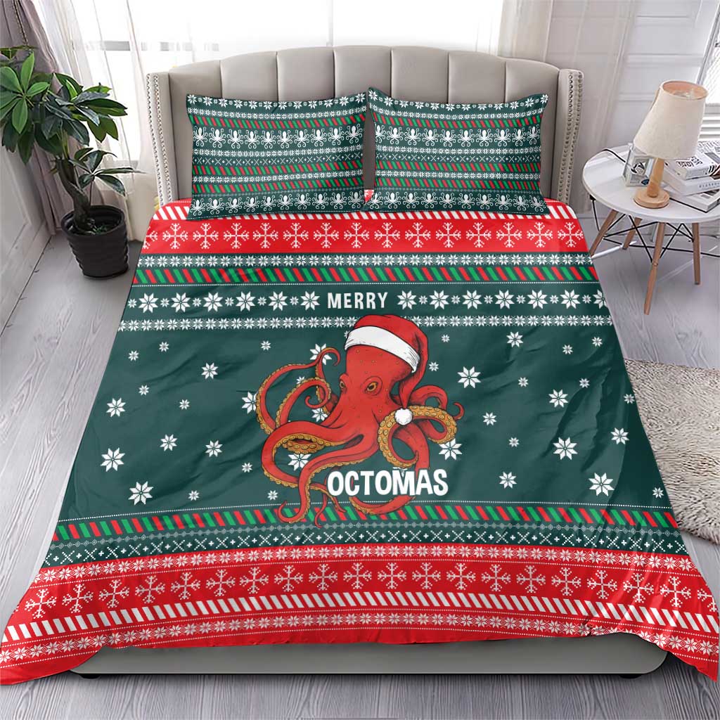 Merry Octomas Christmas Bedding Set Xmas Holiday Patterns - Wonder Print Shop