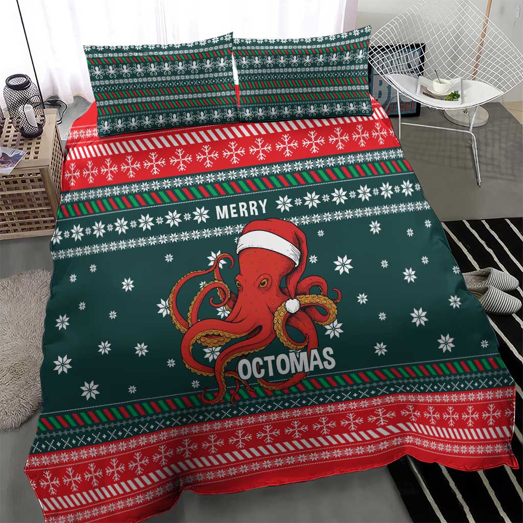 Merry Octomas Christmas Bedding Set Xmas Holiday Patterns - Wonder Print Shop