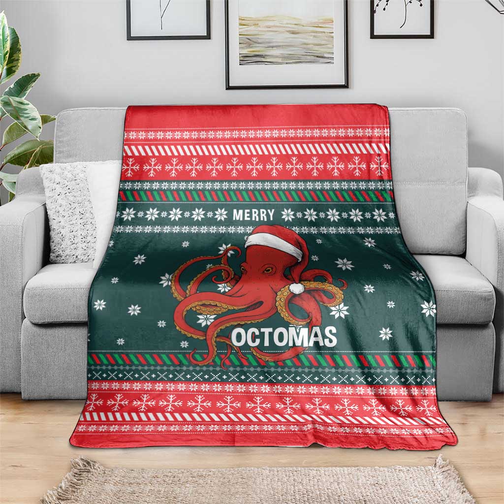 Merry Octomas Christmas Blanket Xmas Holiday Patterns - Wonder Print Shop