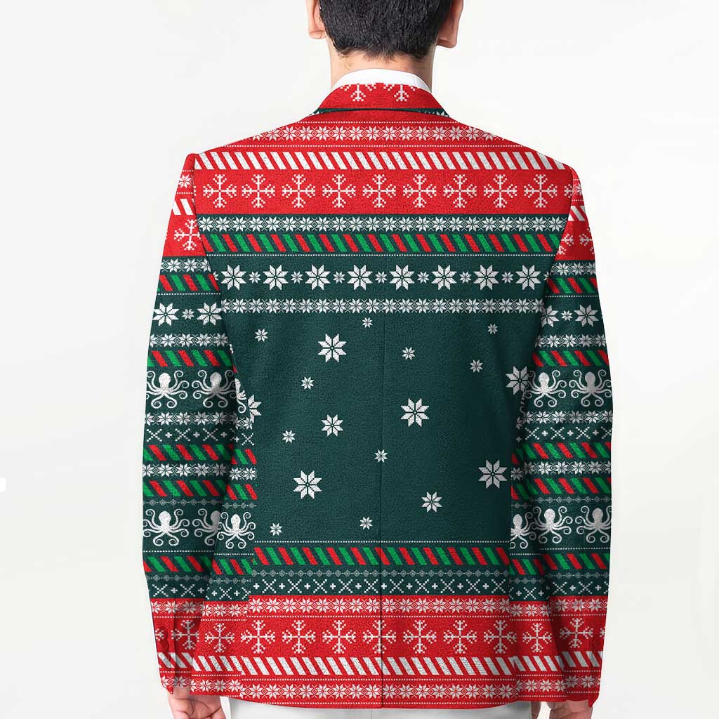 Merry Octomas Christmas Blazer Xmas Holiday Patterns - Wonder Print Shop