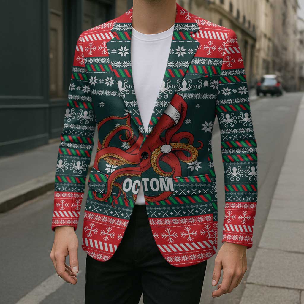 Merry Octomas Christmas Blazer Xmas Holiday Patterns - Wonder Print Shop