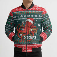 Merry Octomas Christmas Bomber Puffer Jacket Xmas Holiday Patterns - Wonder Print Shop