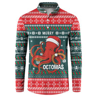 Merry Octomas Christmas Button Sweatshirt Xmas Holiday Patterns - Wonder Print Shop