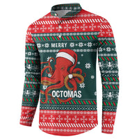 Merry Octomas Christmas Button Sweatshirt Xmas Holiday Patterns - Wonder Print Shop