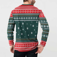 Merry Octomas Christmas Button Sweatshirt Xmas Holiday Patterns - Wonder Print Shop