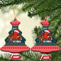 Merry Octomas Christmas Ceramic Ornament Xmas Holiday Patterns - Wonder Print Shop