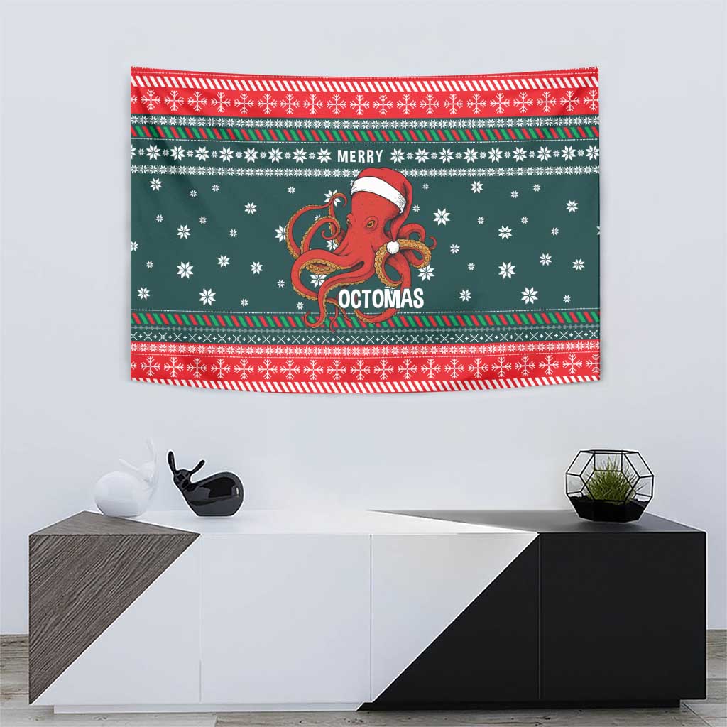 Merry Octomas Christmas Tapestry Xmas Holiday Patterns - Wonder Print Shop
