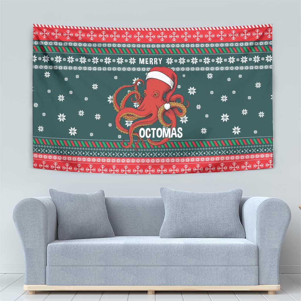 Merry Octomas Christmas Tapestry Xmas Holiday Patterns - Wonder Print Shop