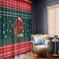 Merry Octomas Christmas Window Curtain Xmas Holiday Patterns - Wonder Print Shop