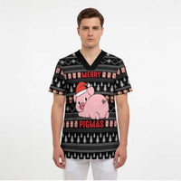 Merry Pigmas Christmas Scrub Top Xmas Holiday Patterns - Wonder Print Shop