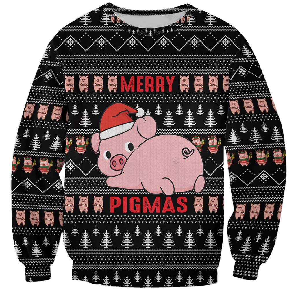 Merry Pigmas Christmas Sweatshirt Xmas Holiday Patterns - Wonder Print Shop