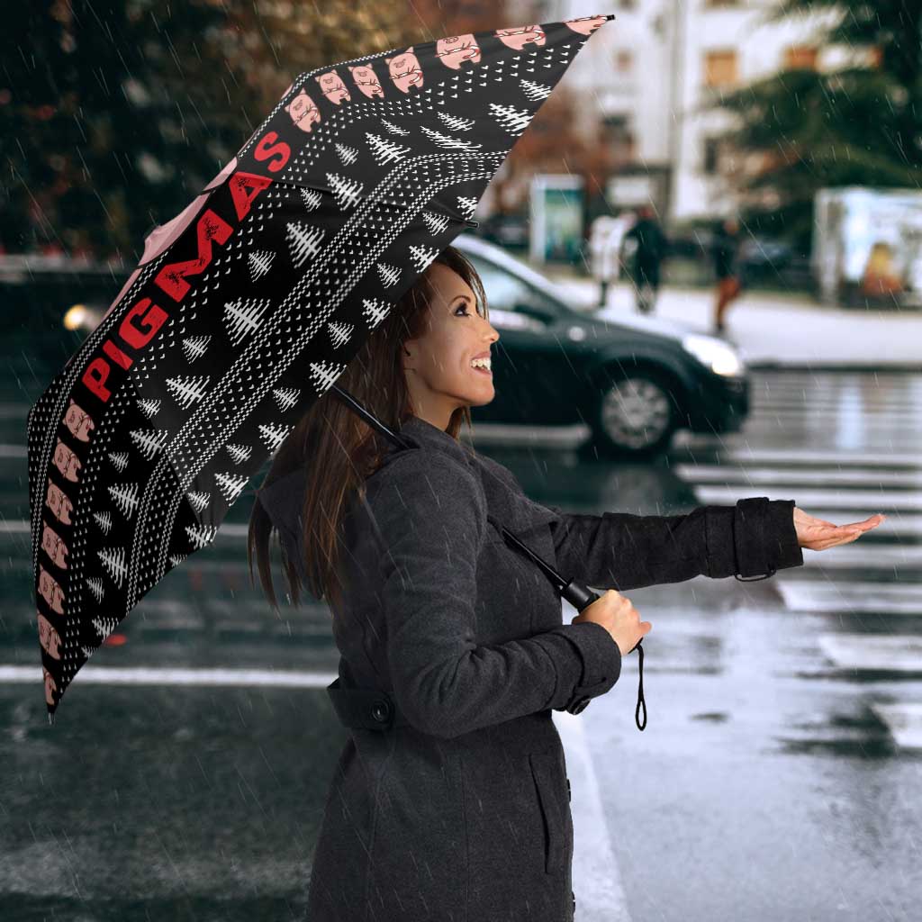 Merry Pigmas Christmas Umbrella Xmas Holiday Patterns - Wonder Print Shop
