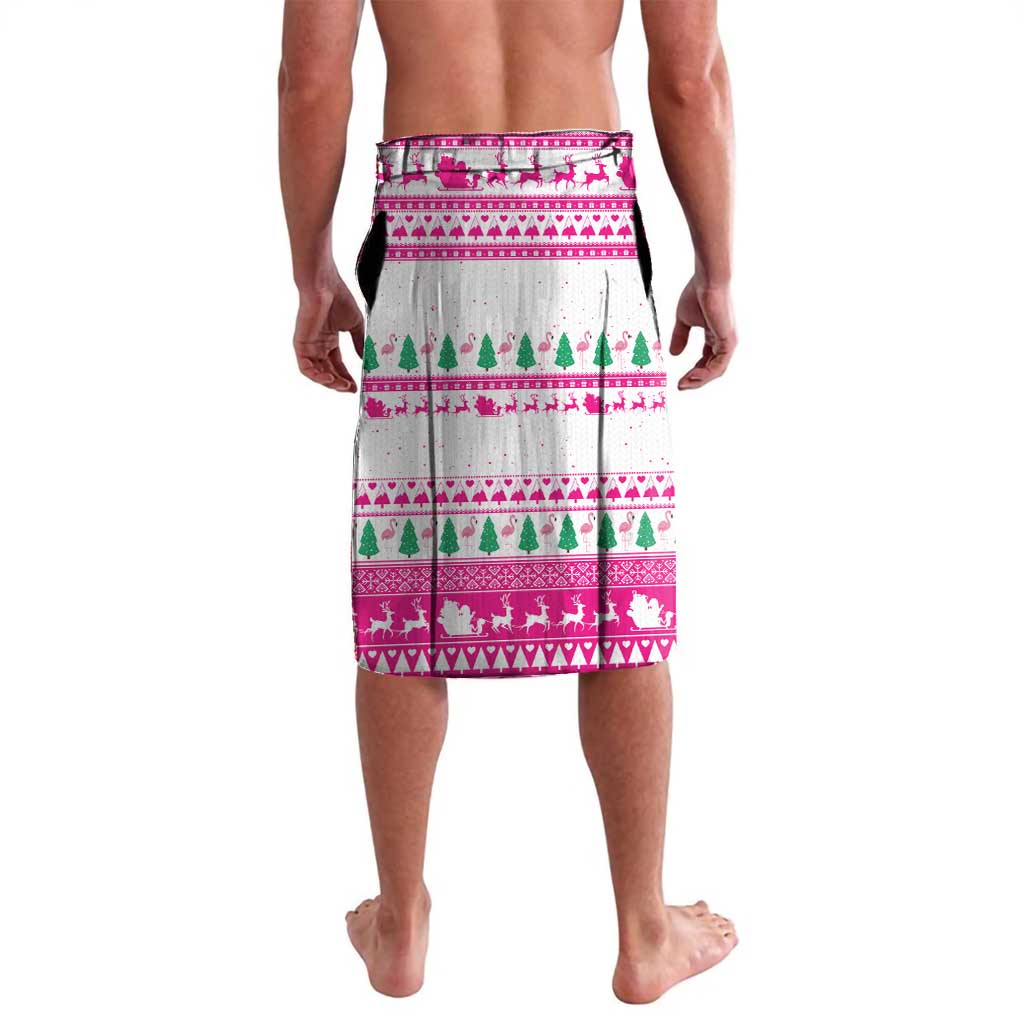 Pink Flamingo Christmas Lavalava Xmas Holiday Patterns - Wonder Print Shop