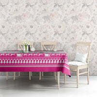 Pink Flamingo Christmas Tablecloth Xmas Holiday Patterns - Wonder Print Shop