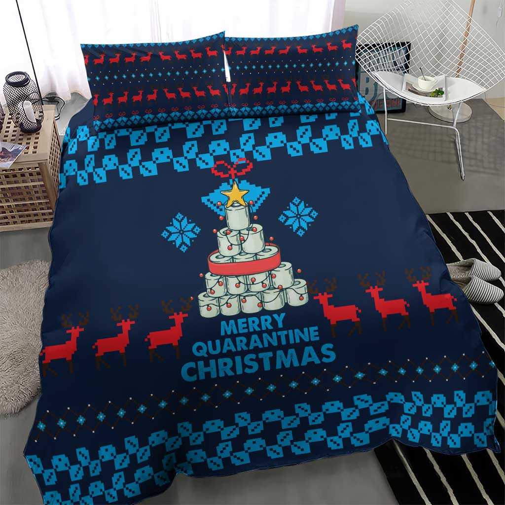 Merry Quarantine Christmas Bedding Set Xmas Holiday Patterns - Wonder Print Shop