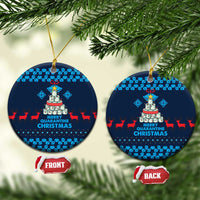 Merry Quarantine Christmas Ceramic Ornament Xmas Holiday Patterns - Wonder Print Shop