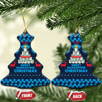 Merry Quarantine Christmas Ceramic Ornament Xmas Holiday Patterns - Wonder Print Shop