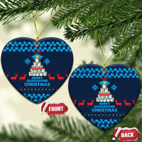 Merry Quarantine Christmas Ceramic Ornament Xmas Holiday Patterns - Wonder Print Shop