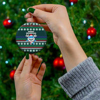 Merry Sharkmas Christmas Ceramic Ornament Xmas Holiday Patterns - Wonder Print Shop