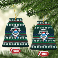 Merry Sharkmas Christmas Ceramic Ornament Xmas Holiday Patterns - Wonder Print Shop